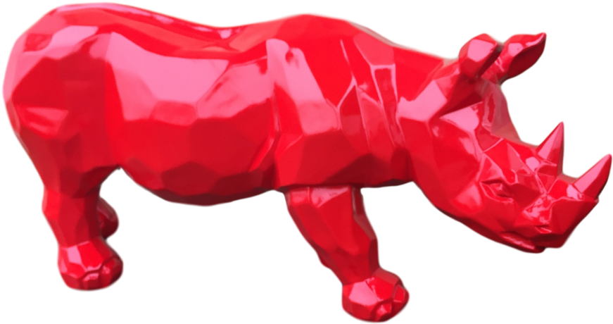 Statue Sculpture Rhinoceros Ultra Lisse Brillant Colori - Statue Rhinocéros (1000x1000)