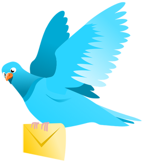 Drawing Of A Flying Pigeon Delivering A Message - Flying Pigeon Clipart (353x500)