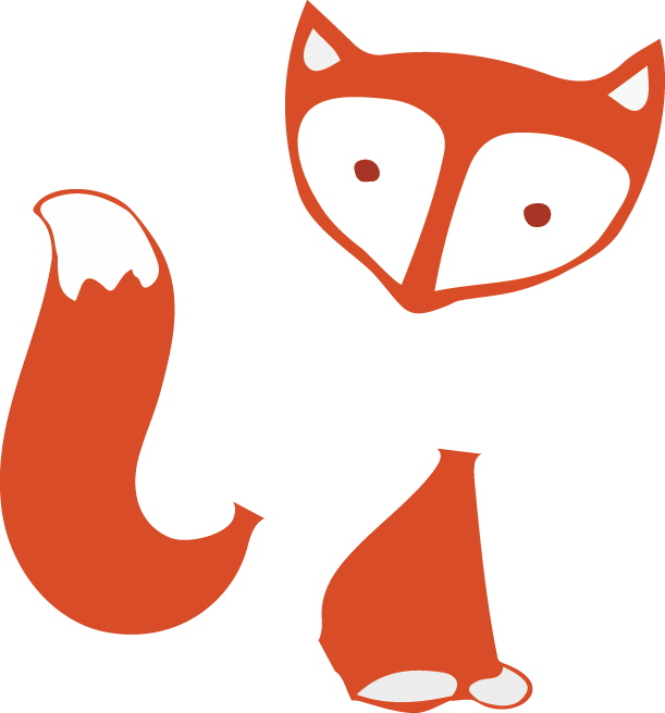 Fox In 3 Pieces - Fox Tail Transparent Png (611x656)