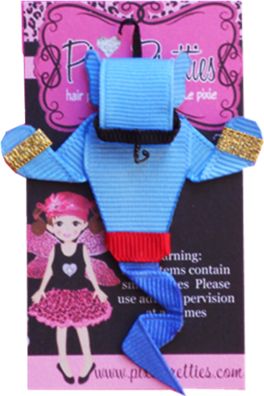 Princess Ribbon Sculpture Clippie Hair Bows - Mary Poppins (570x570)