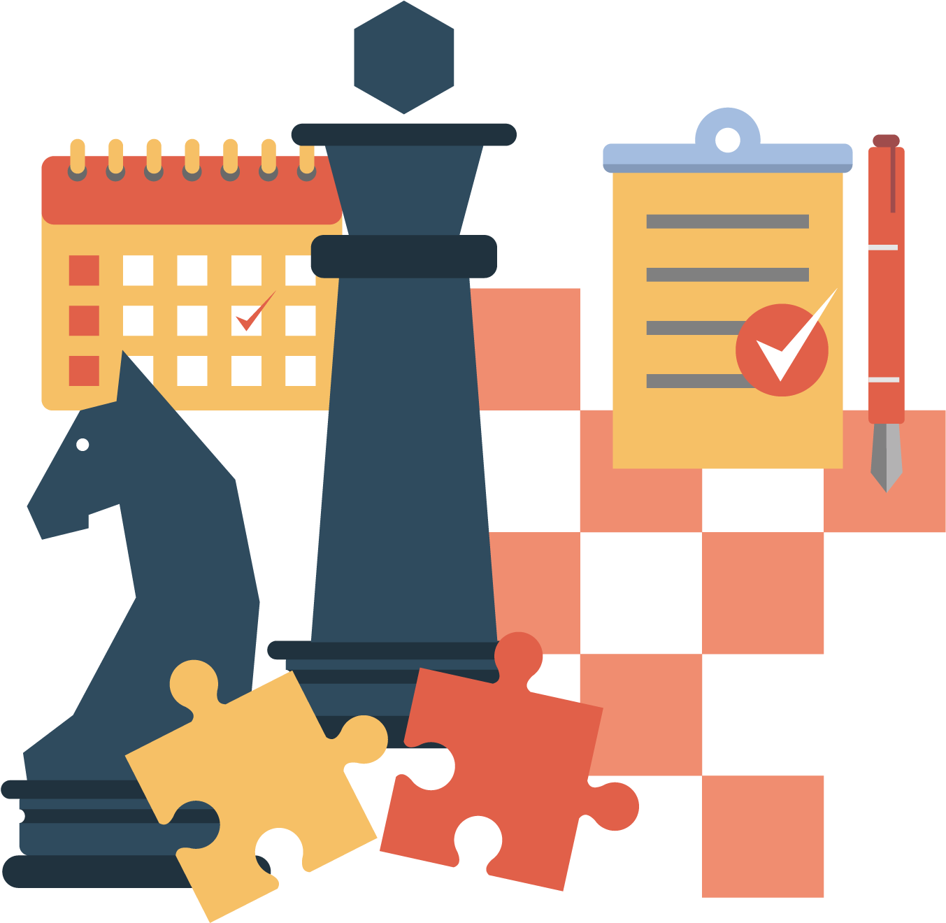 Infographic Business Advertising - Chess (1500x1500)