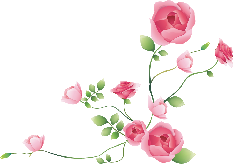 Photoshop Scrap Png - Rose Border Png Free (901x639)