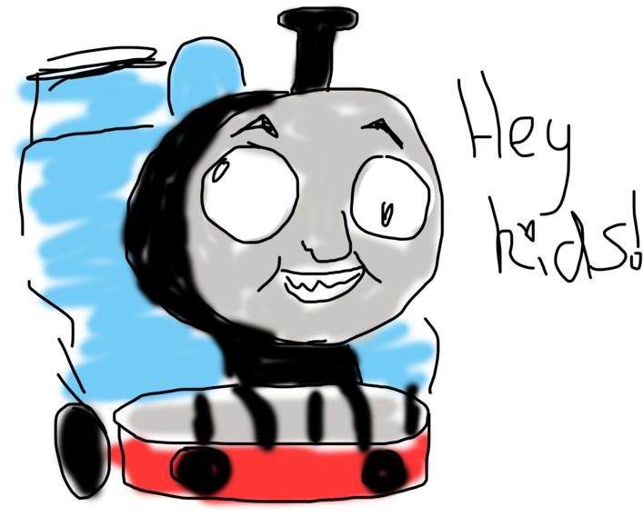 Thomas Sketch By Yureiwolfx - Cartoon (1063x751)