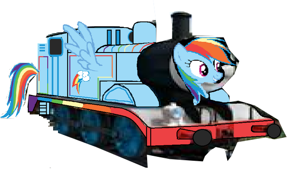 Mlp Rainbow Dash As A Thomas Character - Rainbow Dash (640x346)