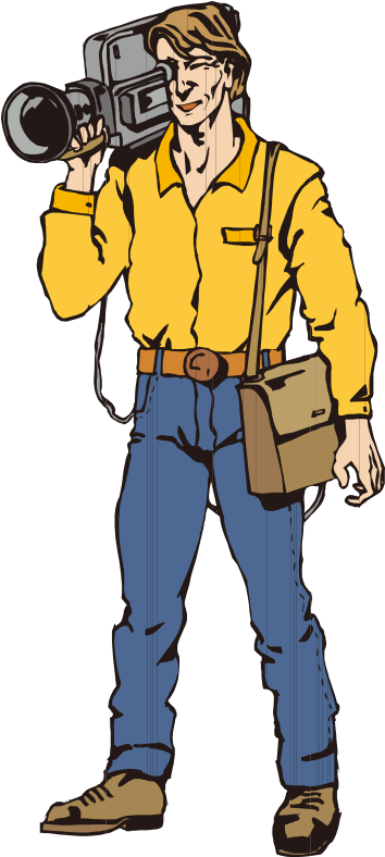 Camera Operator Photographer Clip Art - Video Camera Clip Art (619x787)