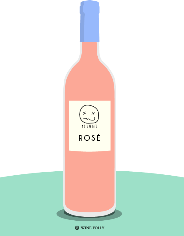 Rose-bottle - Rosé Wine Bottle Png (600x800)