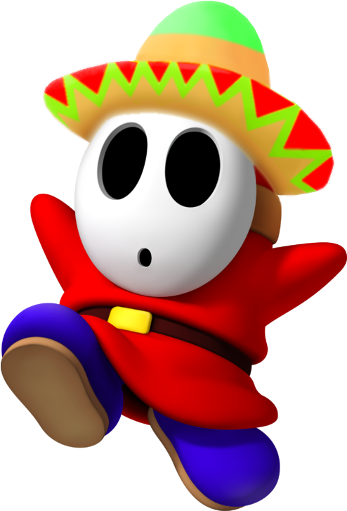3d Sombrero Guy By Boygeymario - Mario Kart Red Character (541x771)