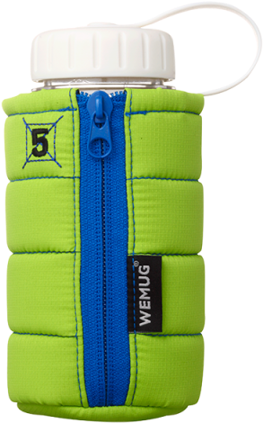 Jacket Bottles Series - 【jacket Bottle 350】ジャケット付きボトル【zipper Lime】【ボトルケース】【ボトル】【水筒】【すいとう】【アウトドア】【ウォーター (640x640)