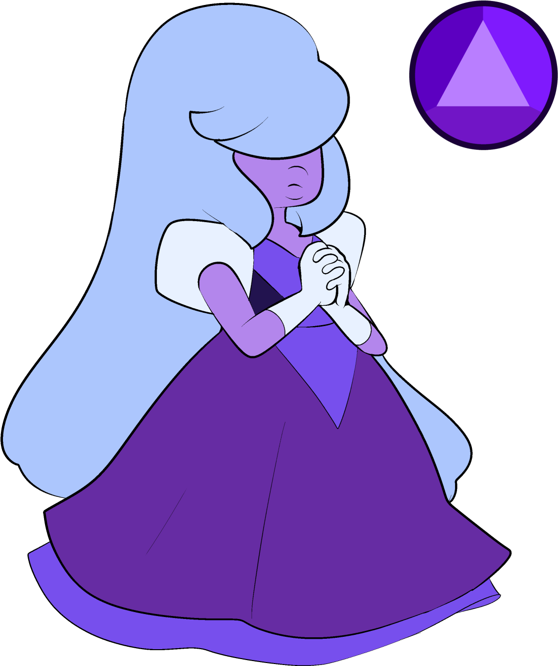 Safiros De Steven Universe - Steven Universe Purple Sapphire (1280x1401)