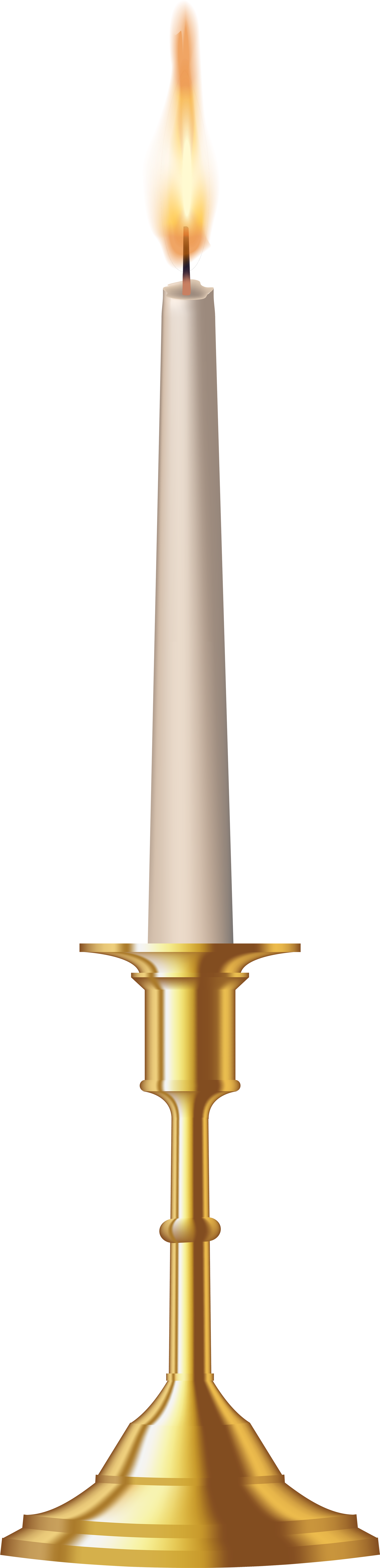 Golden Candlestick Png Clip Art - Candle Stick Clipart Png (2190x8000)