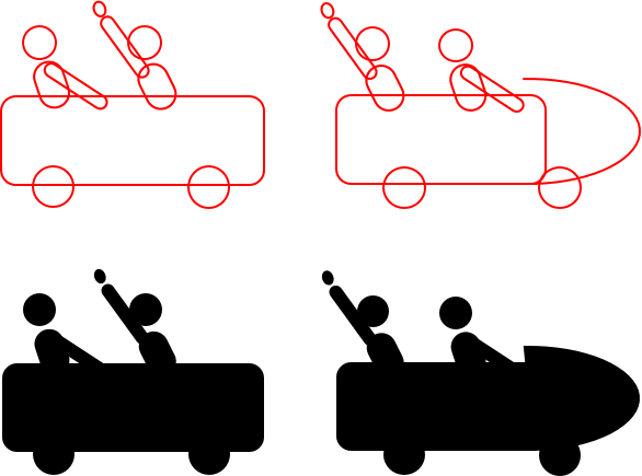 The Cars Are Create Using Standard Shapes And Applying - Draw A Roller Coaster Cart (586x435)