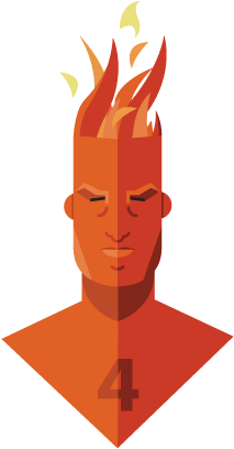 Human Torch Flat Illustration - Flat Design Human (360x432)