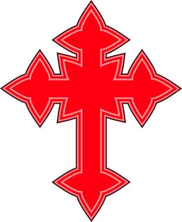 Clip Art - Red Cross Catholic (369x450)