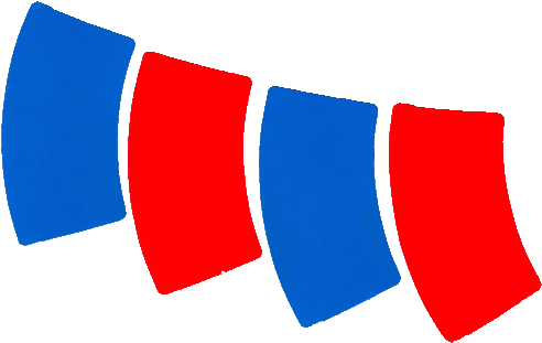 Which Is Larger, The Red Or The Blue - Optical Illusion Curved Lines (500x331)