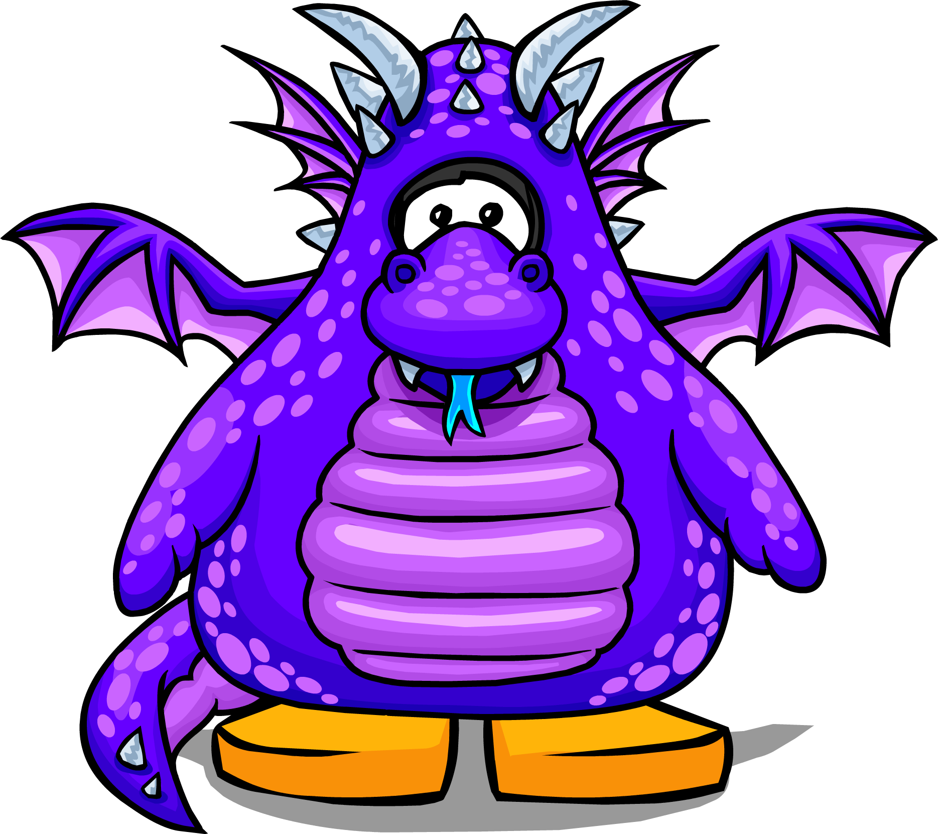 Purple Dragon Player Card - Club Penguin Dragon Costume (1869x1661)