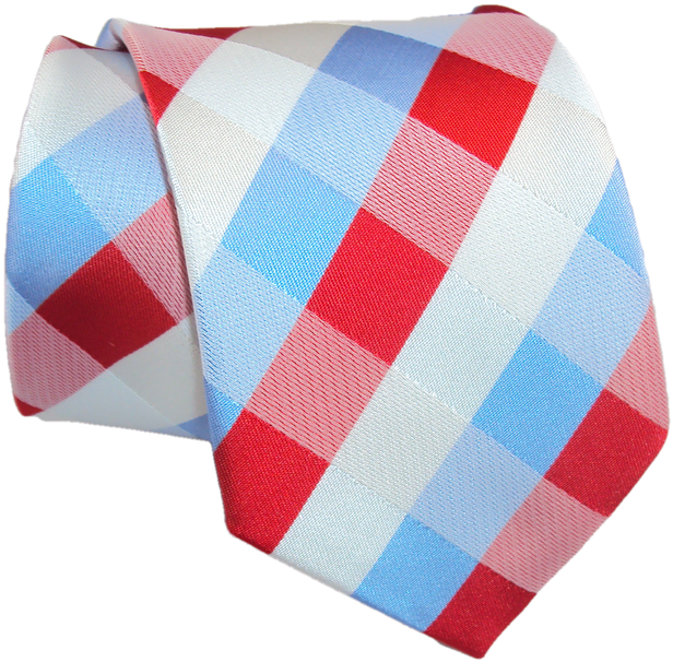 Red, Blue And White Plaid Tie - White (1280x960)
