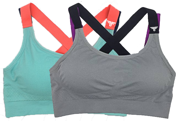 Ff Mixed Colour Comfort Sports Bra Grey & Blue Pack - Blue (650x420)