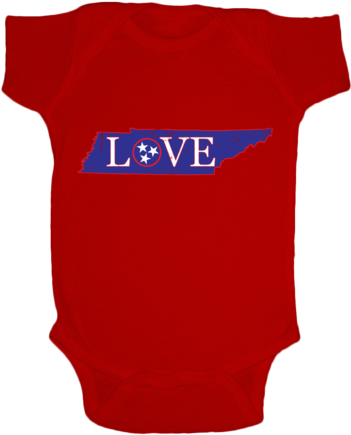 Love Tennessee Blue Infant Red Onesie - Onesie (480x480)