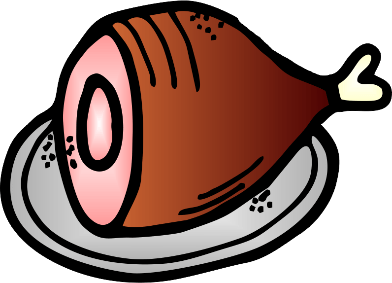 Christmas Ham Clipart - Ham Clip Art (796x574)