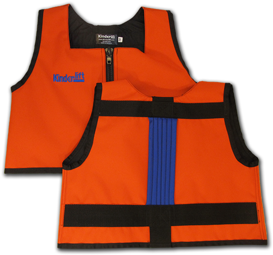 Orange And Royal Blue Kinderlift Vest - Blue (640x605)