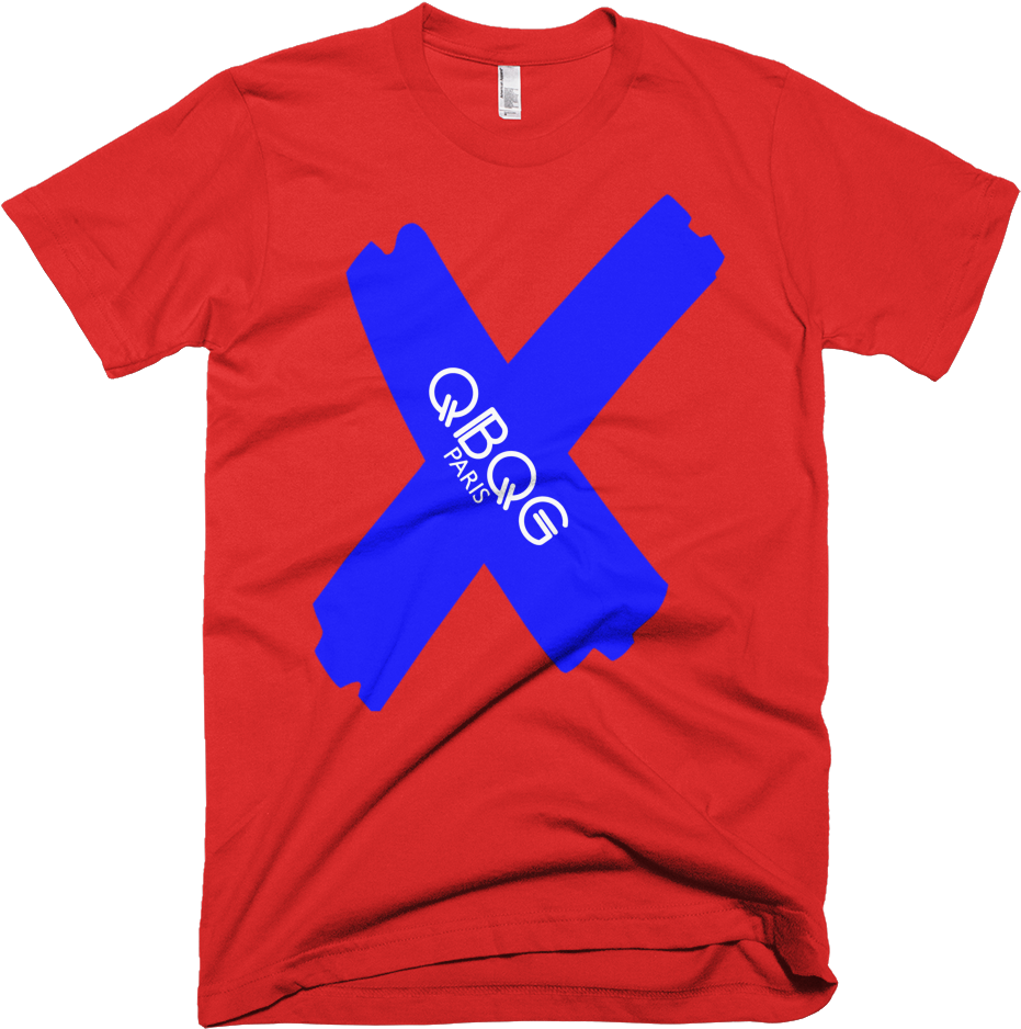 Qbqg Blue X Short Sleeve T Shirt - T-shirt (1000x1000)
