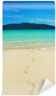 Kumsala Içinde Ayak Izleri Sakin Görünüm Duvar Resmi - Beach Ridge (400x400)