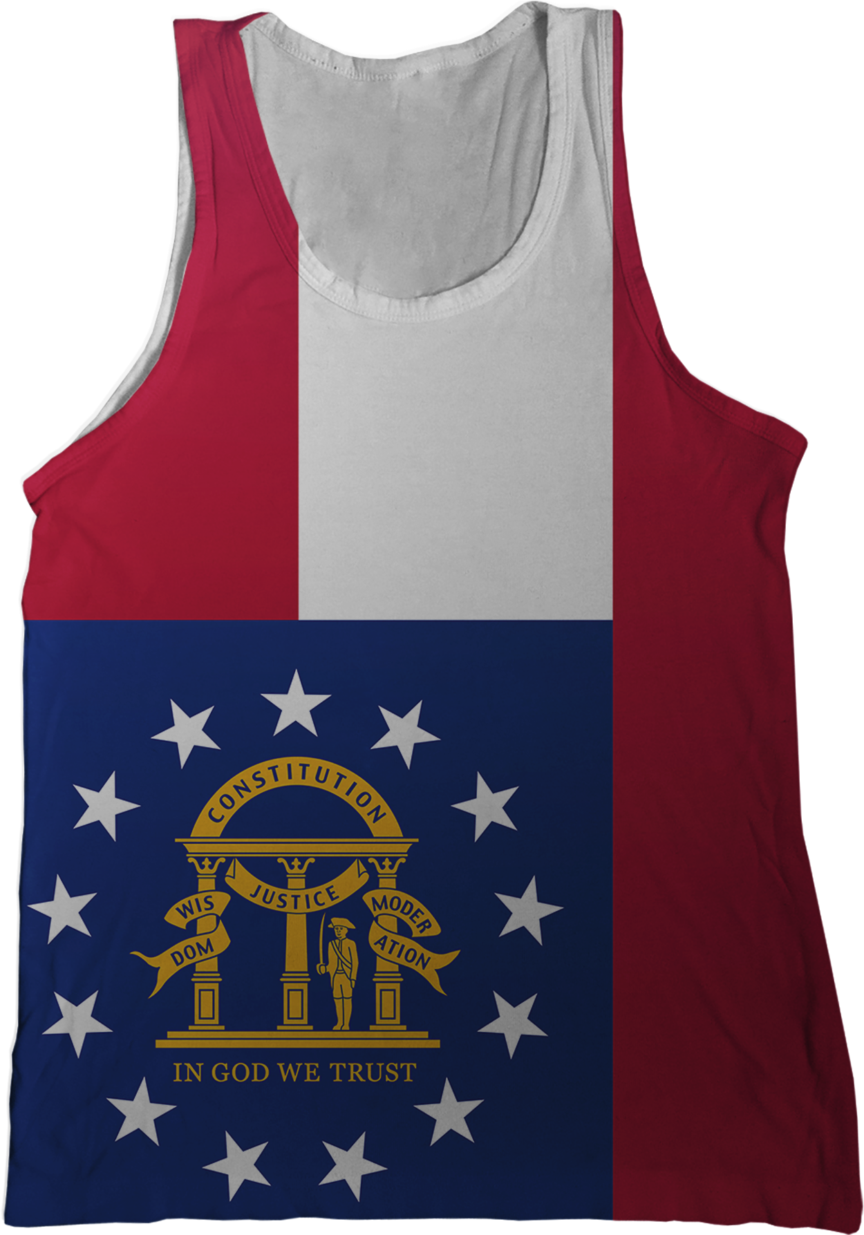 Georgia State Flag Tank Top - Georgia State Flag Decal (1296x1786)