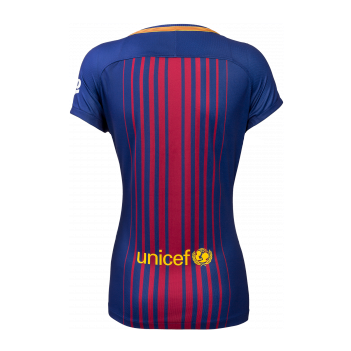 Barcelona 2017 2018 Women's Home Red Blue Soccer Jersey - Unicef (350x425)