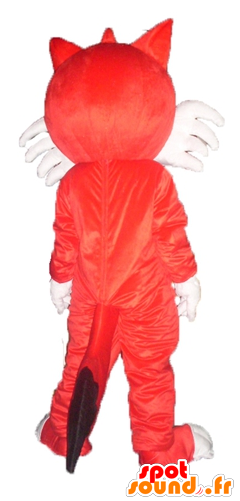 Mascot Red And White Fox, Blue Eyes - Mascot (600x600)