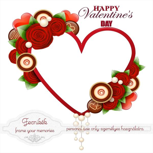 Heart Cluster Frame - Valentine's Day (600x600)