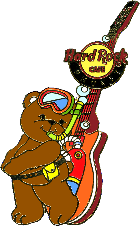 Scuba Diver Bear Guitar N58882 - Hard Rock Cafe (502x800)
