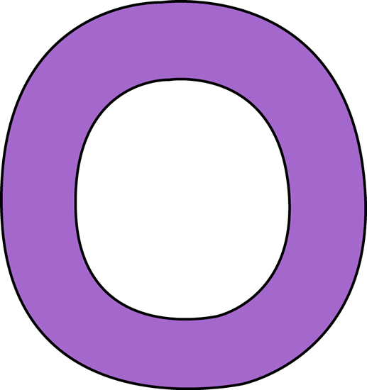 Purple Letter O Clip Art Image Large Purple Capital - Letter O Clipart Purple (517x550)