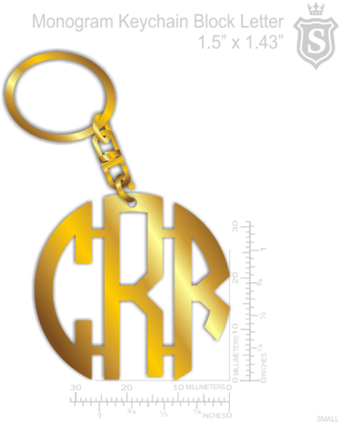 Monogram Keychain Block Letter - Keychain (480x480)