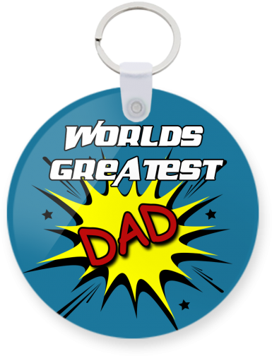 Worlds Greatest Dad Printed Keychain - World's Greatest Dad (600x700)