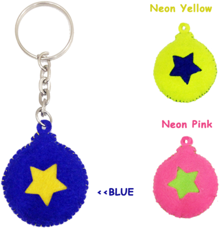 Christmas Star Bulb Keychain - Keychain (480x478)