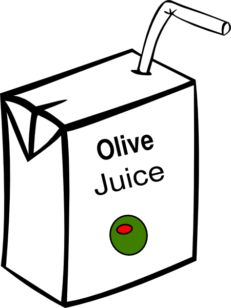 Juice Box Clipart Black And White (450x601)