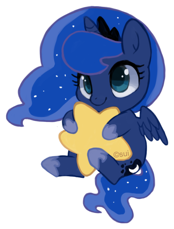 Luna Keychain By *suikuzu On Deviantart Wittle Wuna - Cute Luna Princess Mlp (589x752)