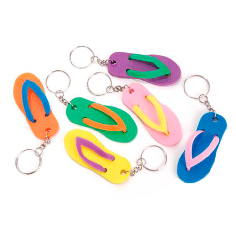 Flip Flop Keychain - Luau Flip Flop Sandal Keychains - Bulk Pack (570x570)