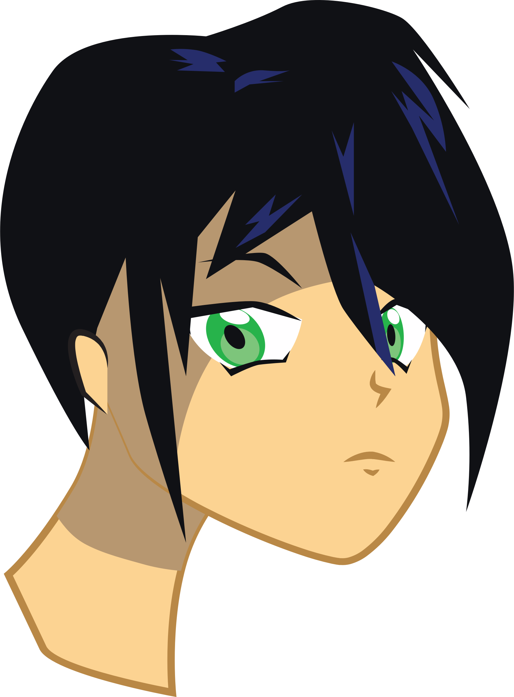 Emo Boy - Clip Art (1768x2400)