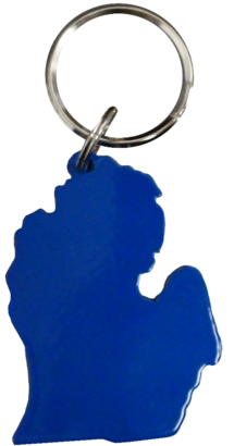 Blue Lower Peninsula Keychain - Michigan Department Of Human Services (480x480)