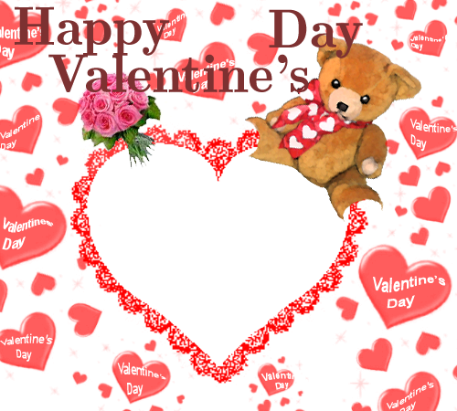 Happy Valentine's Day Teddy Bear - Happy Valentine's Day Teddy Bear (500x450)