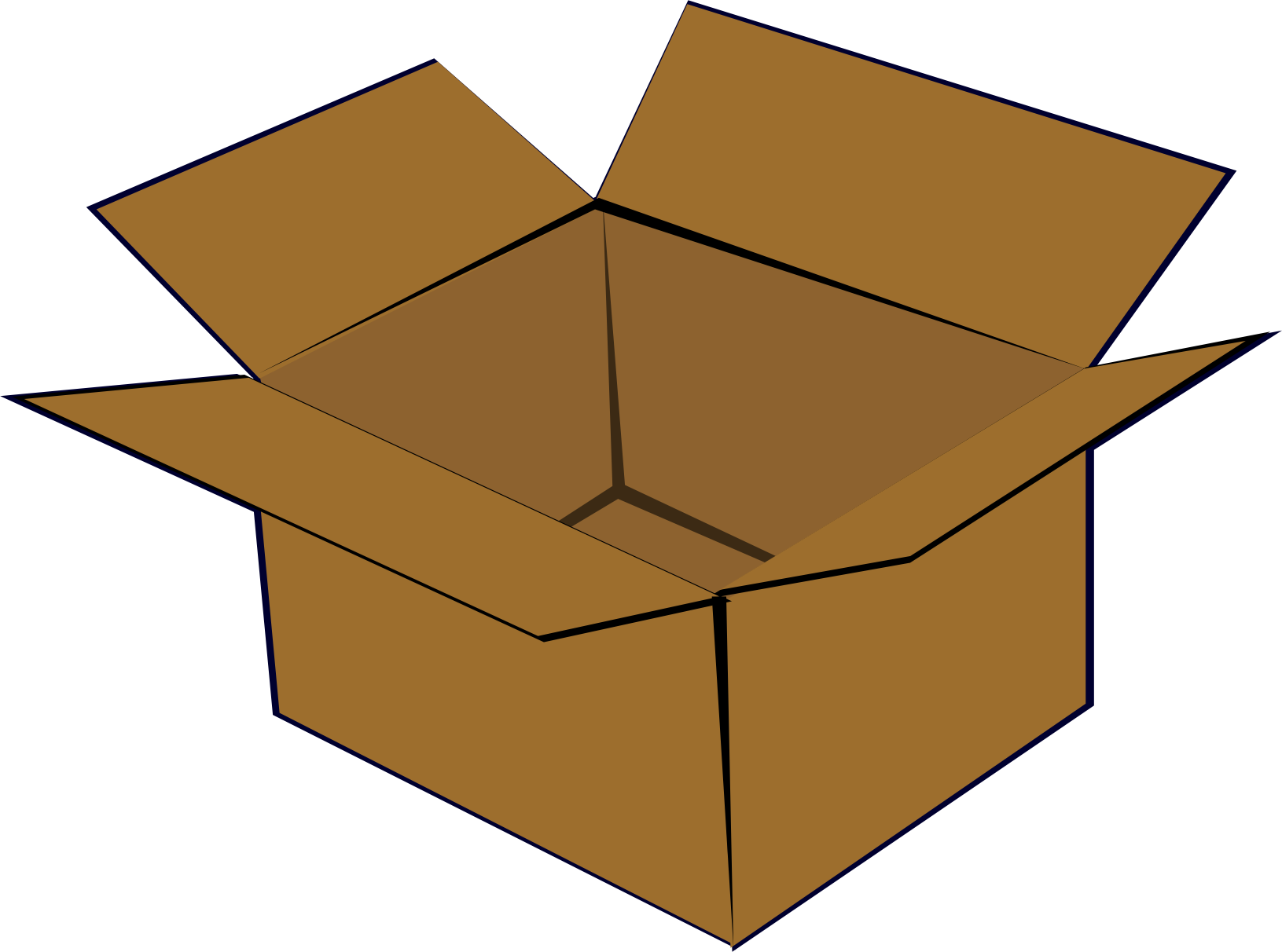 Cardboard Box Png Clip Art - Open Green Box Png (960x713)