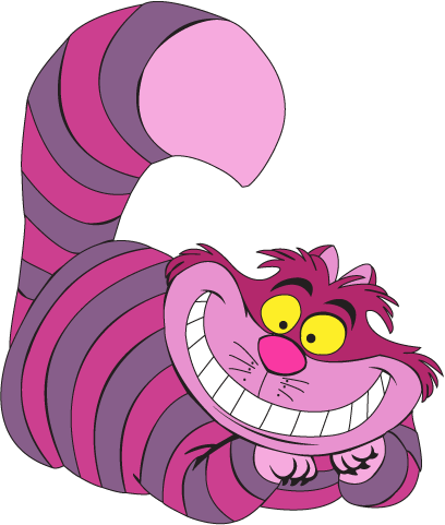 I Do Not Own The Character Cheshire Cat Or Alice In - Cat From Alice In Wonderland (408x481)