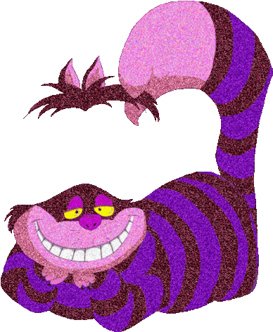 Animated Gif Transparent, Cat, Free Download Hello, - Cheshire Cat Alice In Wonderland (399x480)