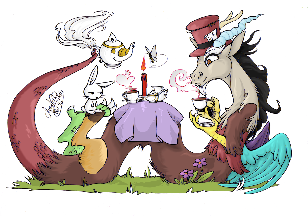 Alice In Wonderland, Angel Bunny, Artist - My Little Pony: Friendship Is Magic (1280x895)