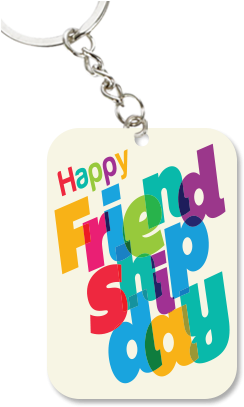 Awesome White Big Rectangle Key Chain Awesome White - Friendship Day (284x426)