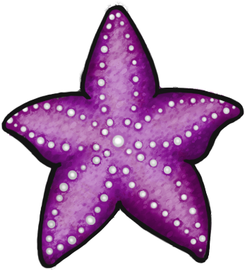 Colorful Seashell Clipart Png - Purple Starfish Png (400x400)