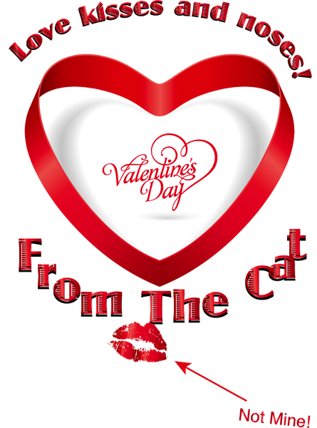 Cats Valentine S Card - Vintage (445x600)