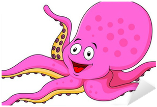 Vinilo Pixerstick Dibujos Animados Pulpo Divertido - Pulpo Animado (400x400)