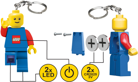 Classic Led Key Light - Lego Classic Bunny Suit Guy Mini-figure Flashlight (607x388)